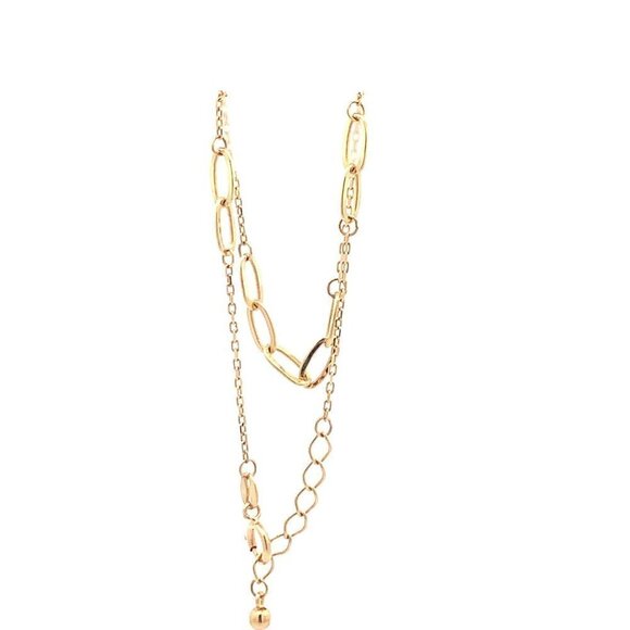 18K Yellow Gold Bracelet Paperclip 6 inches plus 1 inch extension 1.39 grams - Picture 3 of 13